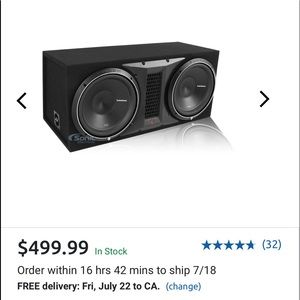 2 12” Rockford Fosgate speakers with box (like new)